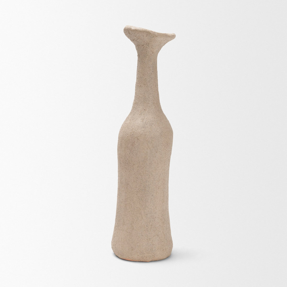 Runa Small Taupe Ceramic Rustic Decorative Bottle-Objects-DECOROLALA