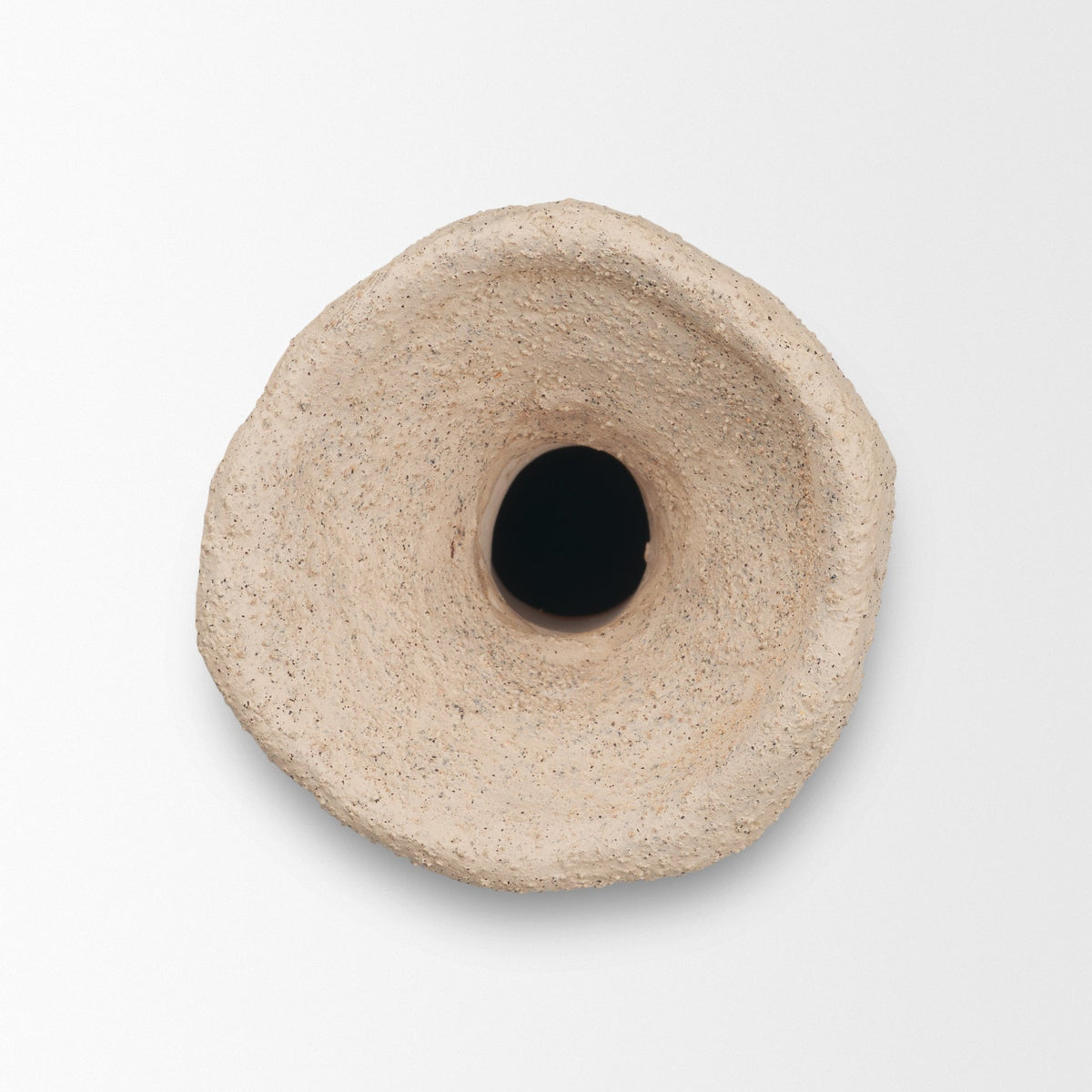Runa Small Taupe Ceramic Rustic Decorative Bottle-Objects-DECOROLALA