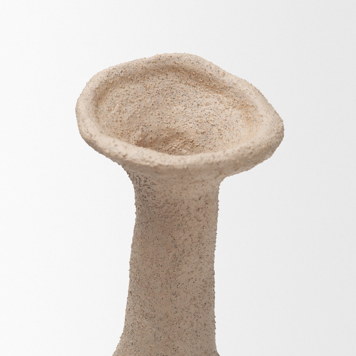 Runa Small Taupe Ceramic Rustic Decorative Bottle-Objects-DECOROLALA