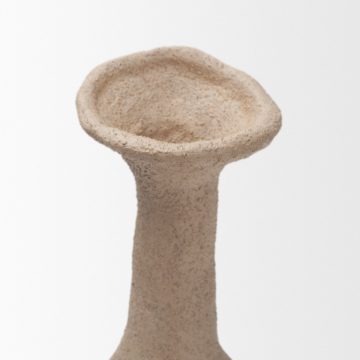 Runa Small Taupe Ceramic Rustic Decorative Bottle-Objects-DECOROLALA