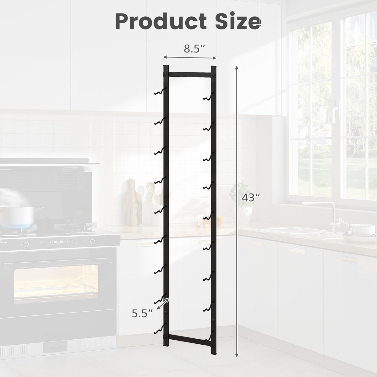 Rust proof Wall Mounted Wine Rack for 6 or 9 Bottles-L-Wine Racks-DECOROLALA