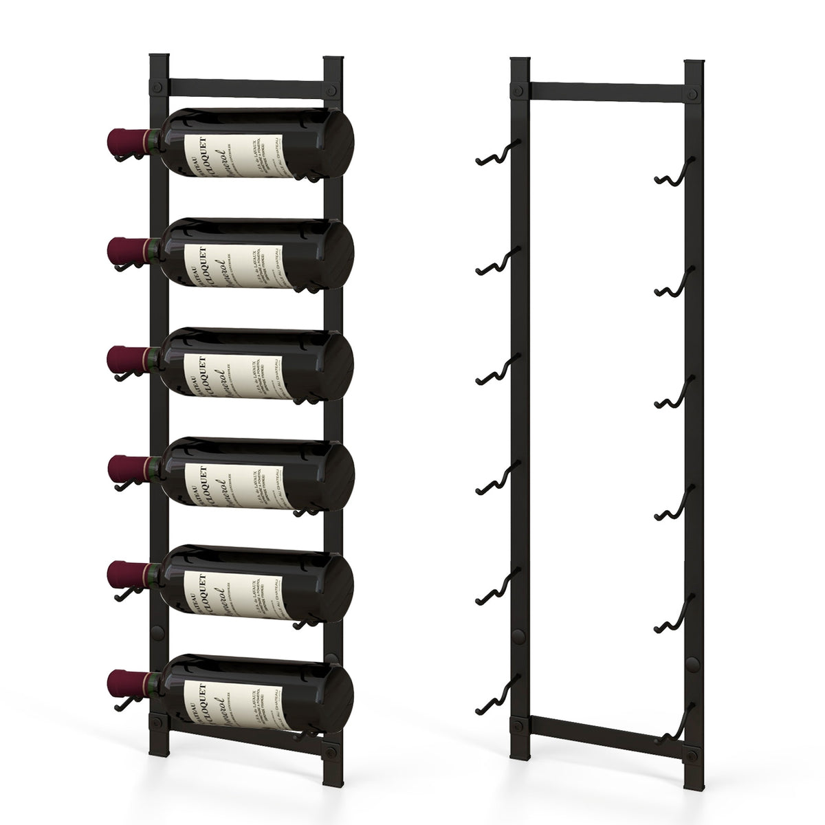 Rust proof Wall Mounted Wine Rack for 6 or 9 Bottles-M-Wine Racks-DECOROLALA