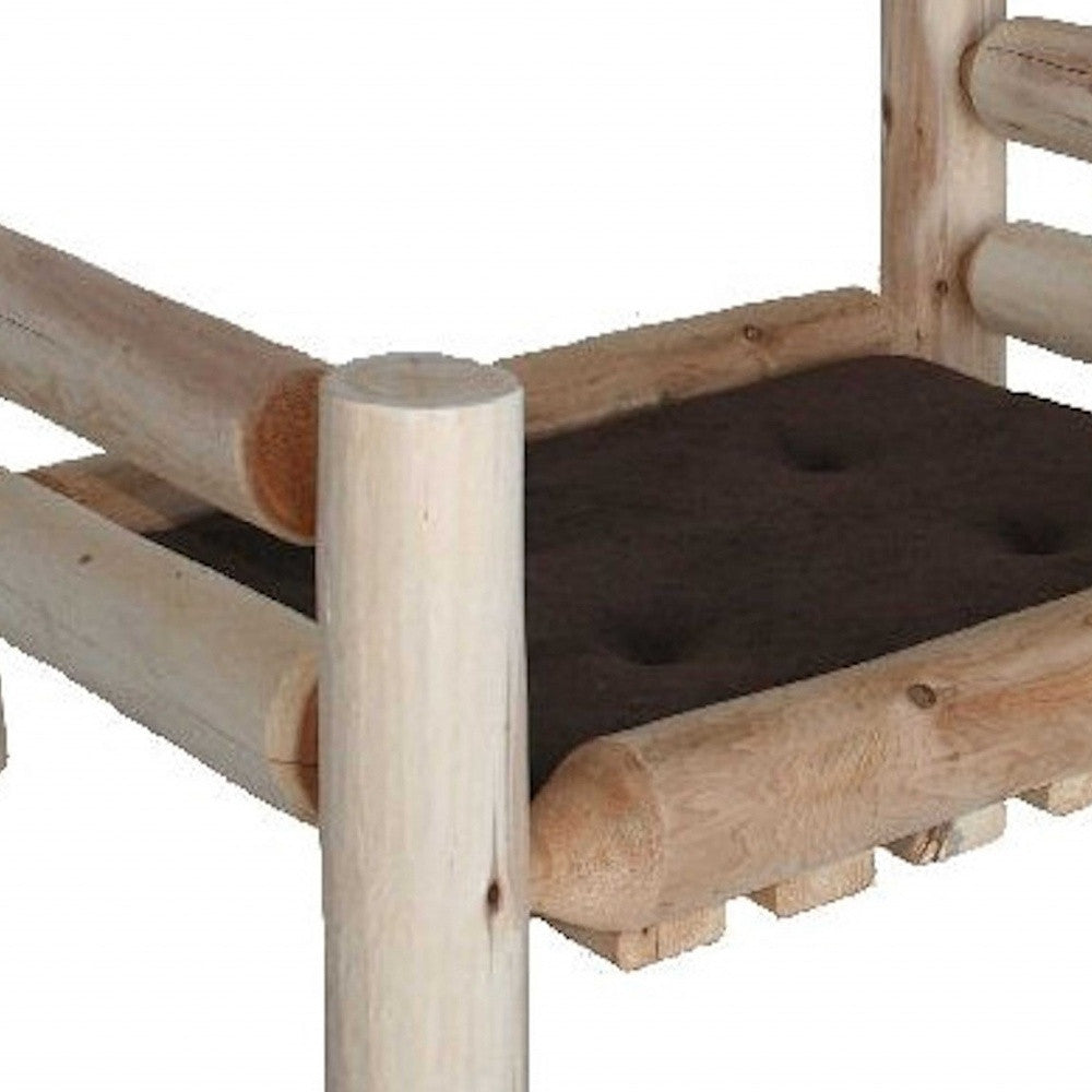 Rustic And Natural Cedar Log Large Replica Pet Bed-Dog Beds-DECOROLALA