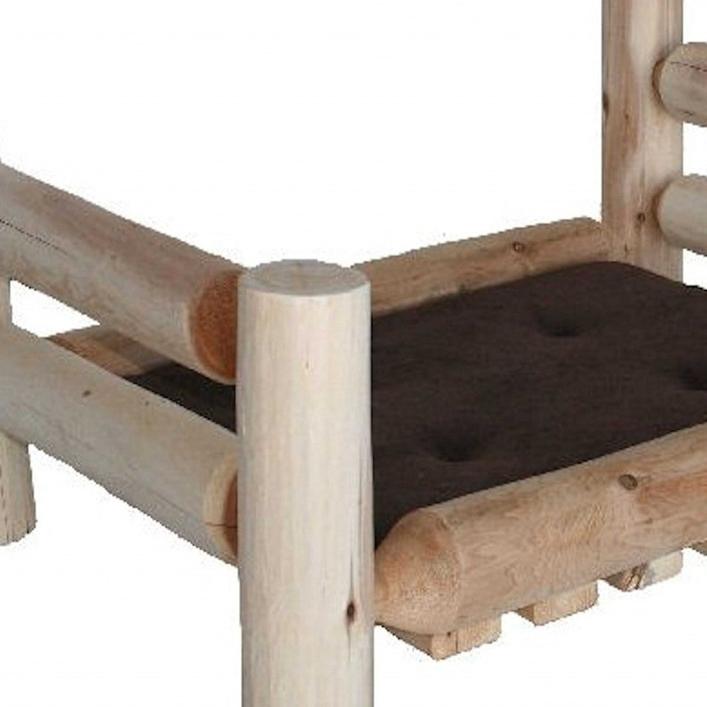 Rustic And Natural Cedar Log Medium Replica Pet Bed-Dog Beds-DECOROLALA