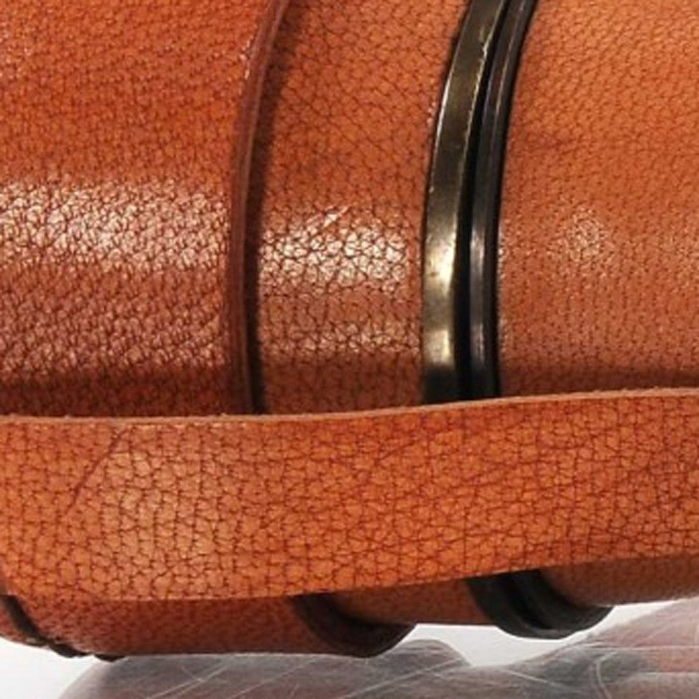 Rustic Brass And Leather Handheld Telescope-Sculptures-DECOROLALA