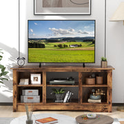 Rustic Brown TV Stand for 65 Inch TVs with Adjustable Shelves-Entertainment Centers & TV Stands-DECOROLALA