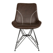 Ryett Dining Chair, Brown (set of 2)-Dining Room-DECOROLALA