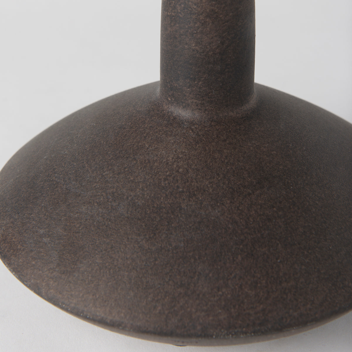 Rylee 6.9H Dark Brown Ceramic Vase-Vase-DECOROLALA