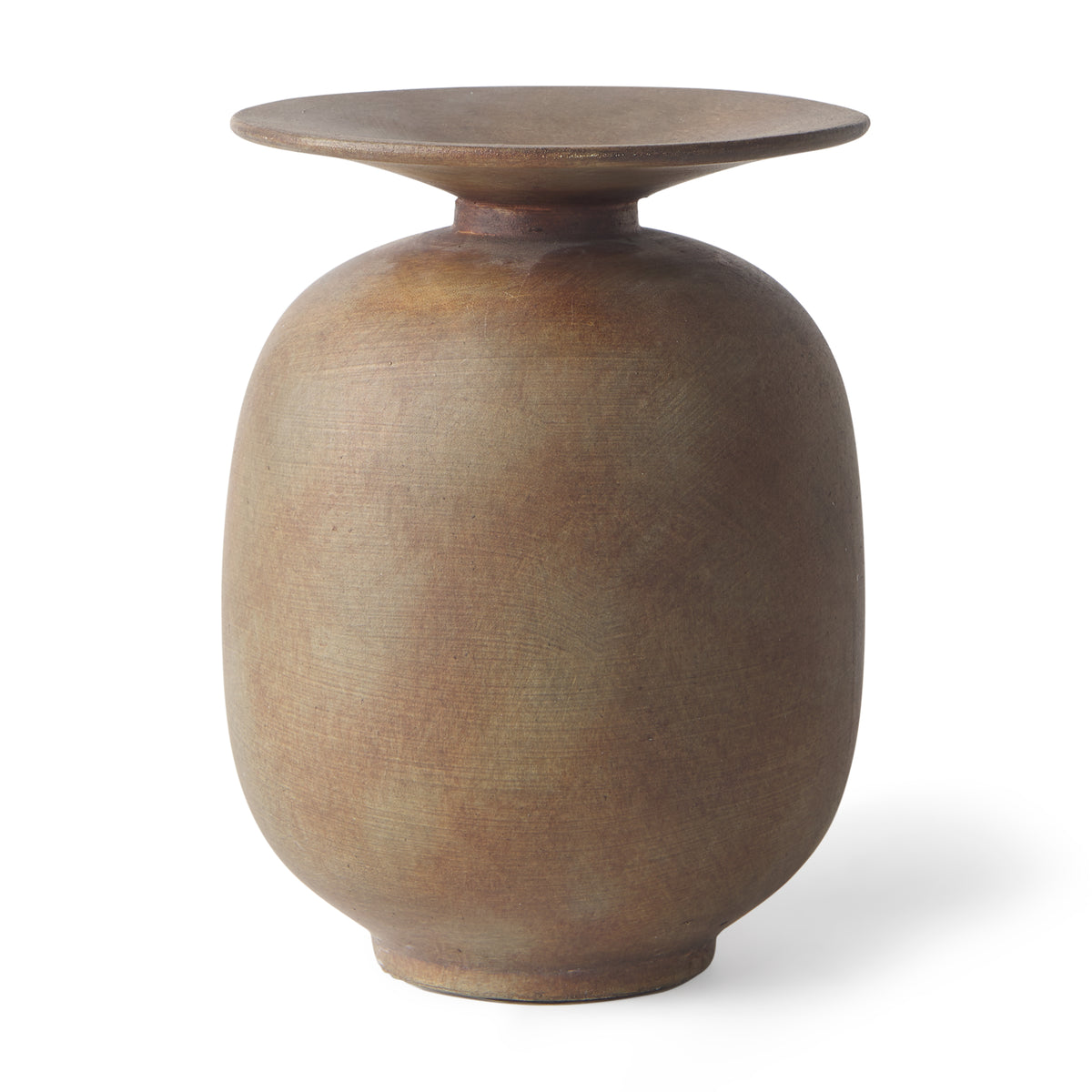 Rylee 7.7H Medium Brown Ceramic Vase-Vase-DECOROLALA