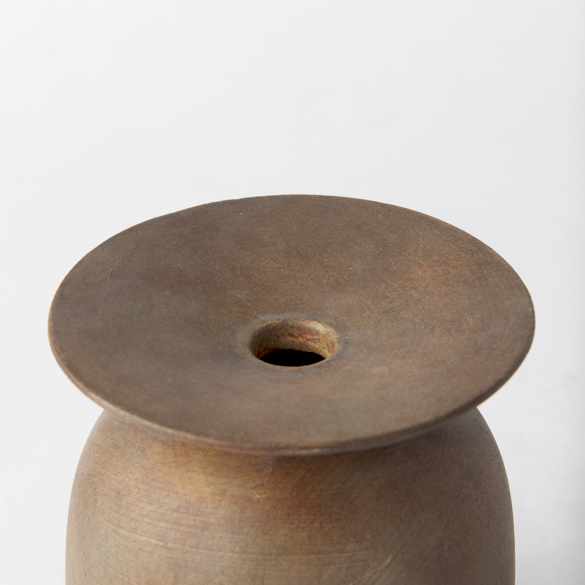 Rylee 7.7H Medium Brown Ceramic Vase-Vase-DECOROLALA