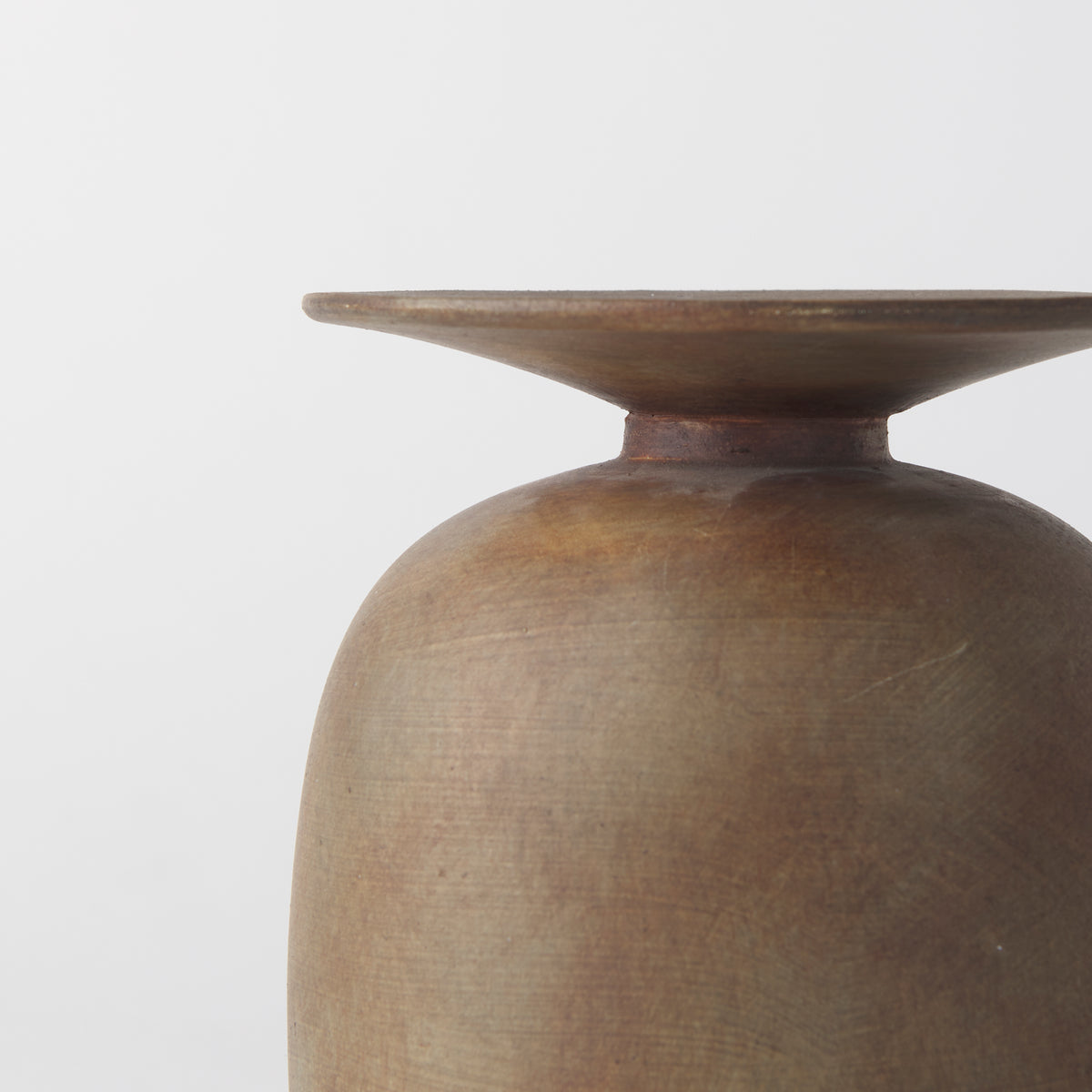 Rylee 7.7H Medium Brown Ceramic Vase-Vase-DECOROLALA