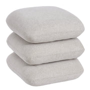 Rylee Square Swivel Ottoman - Beige Stacked Cushion Design-DECOROLALA