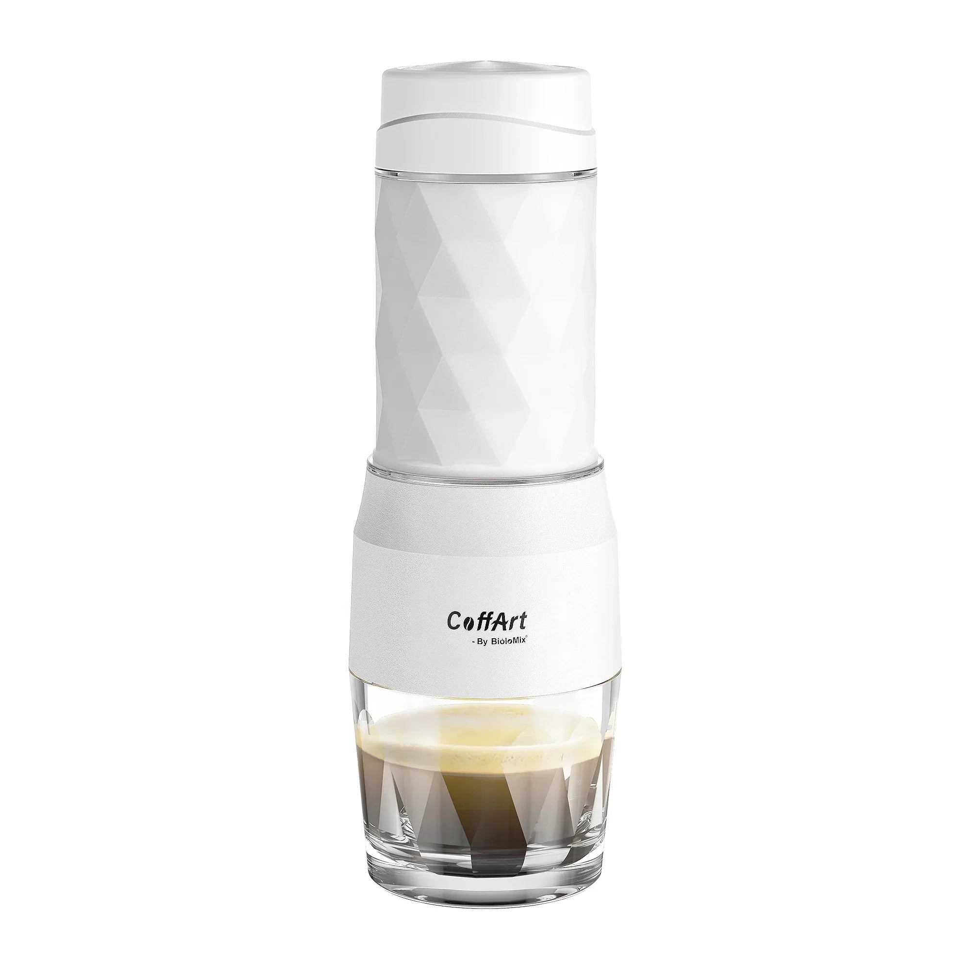 Portable Hand Press Espresso Maker 3 in 1 Travel Coffee Brewer White