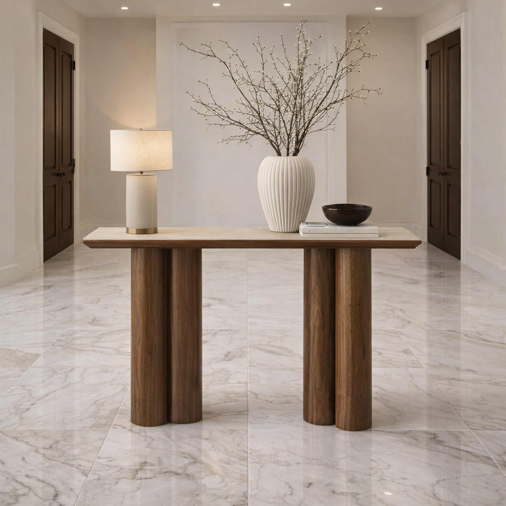 SEATON-CONSOLE TABLE-WALNUT-DECOROLALA