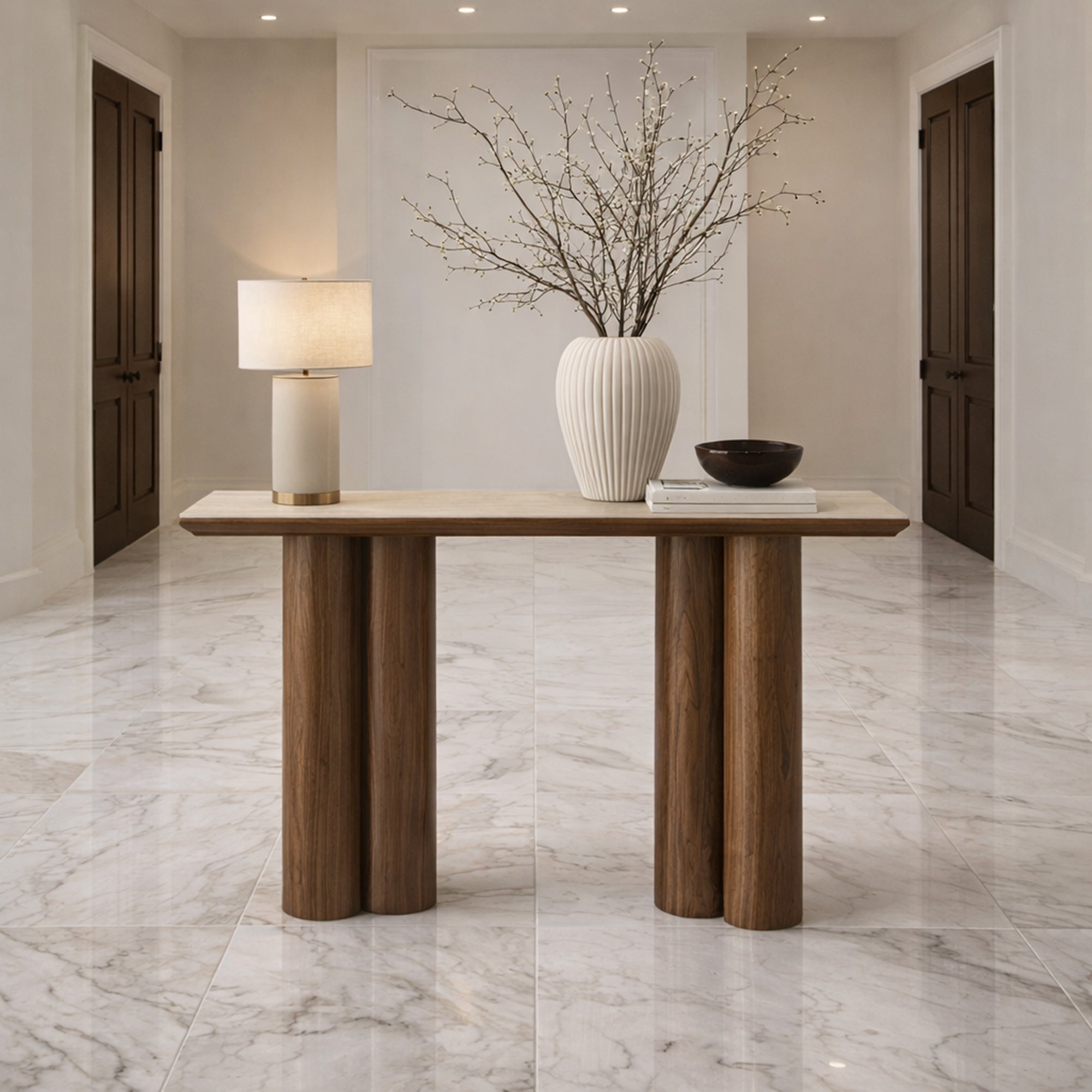 SEATON-CONSOLE TABLE-WALNUT-DECOROLALA