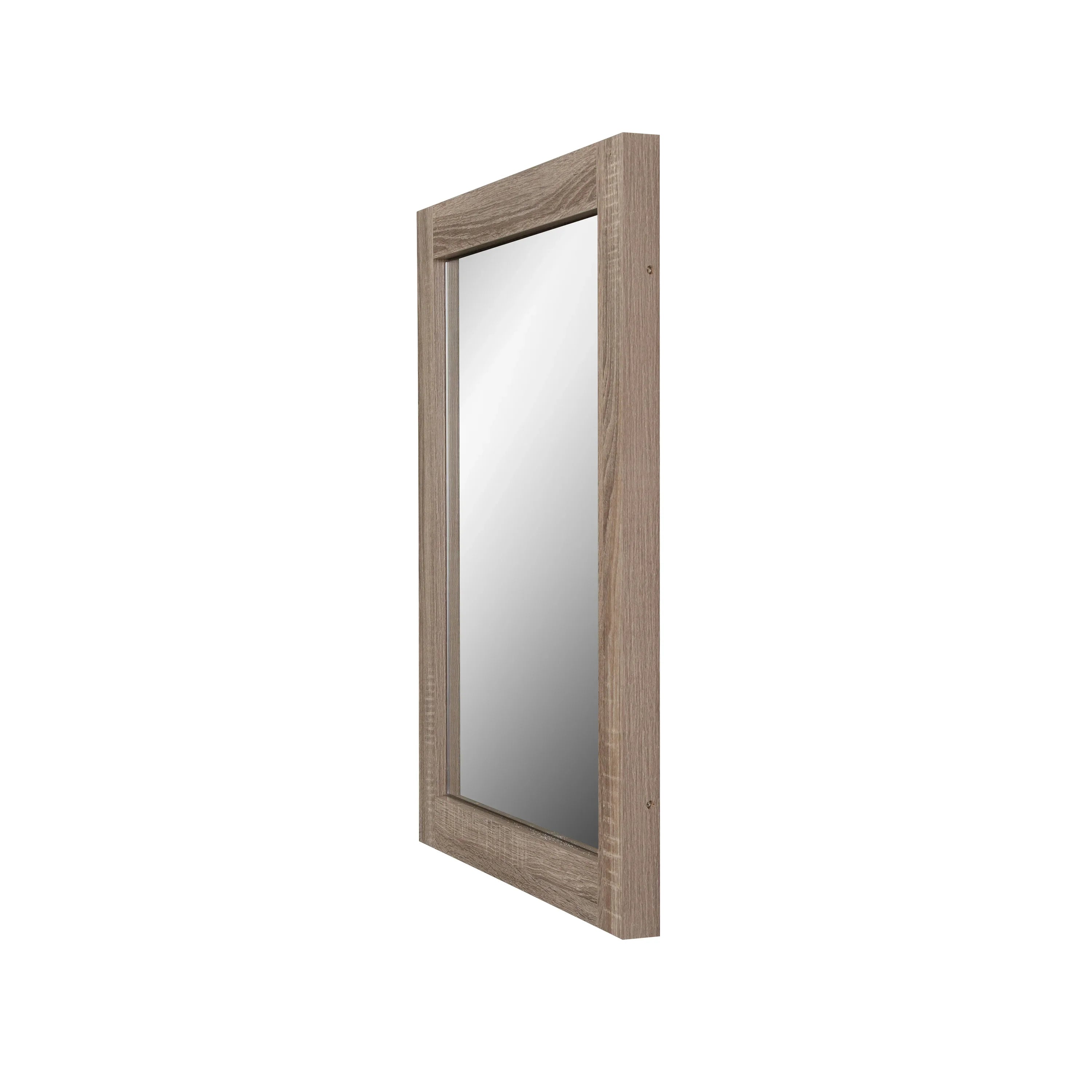 36" Rectangular Mirror with Soft Oak Frame