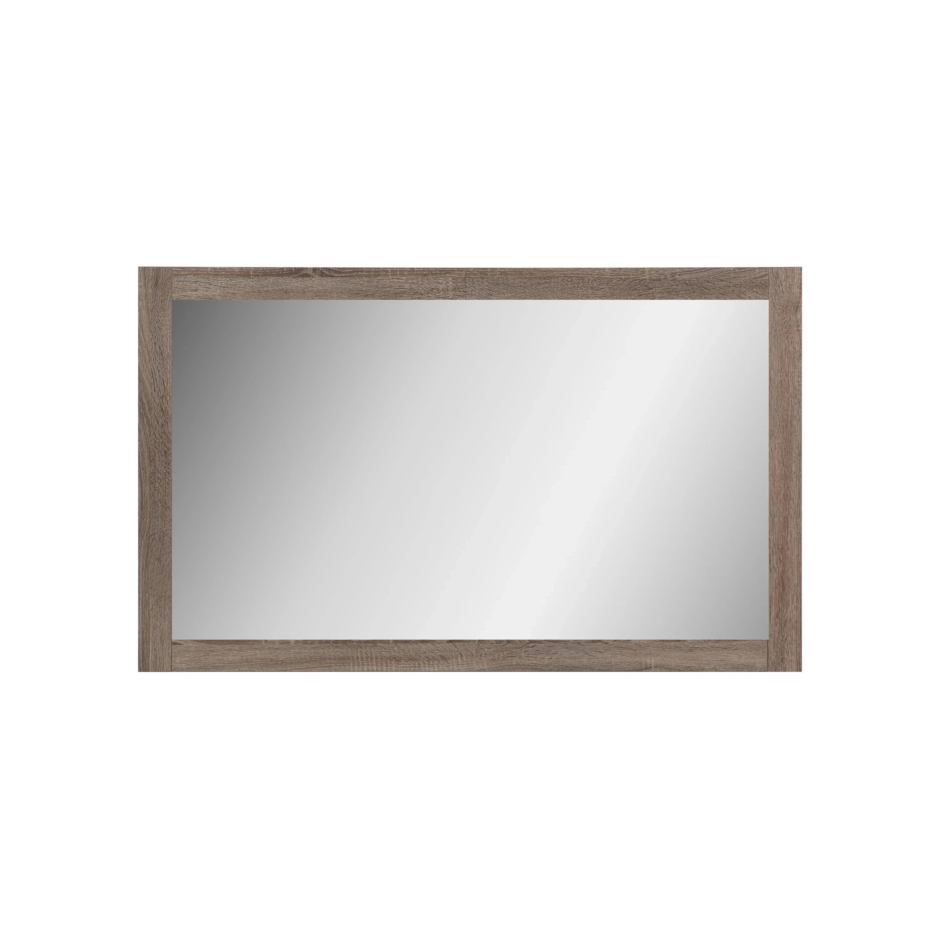 48" Rectangular Mirror with Soft Oak Frame