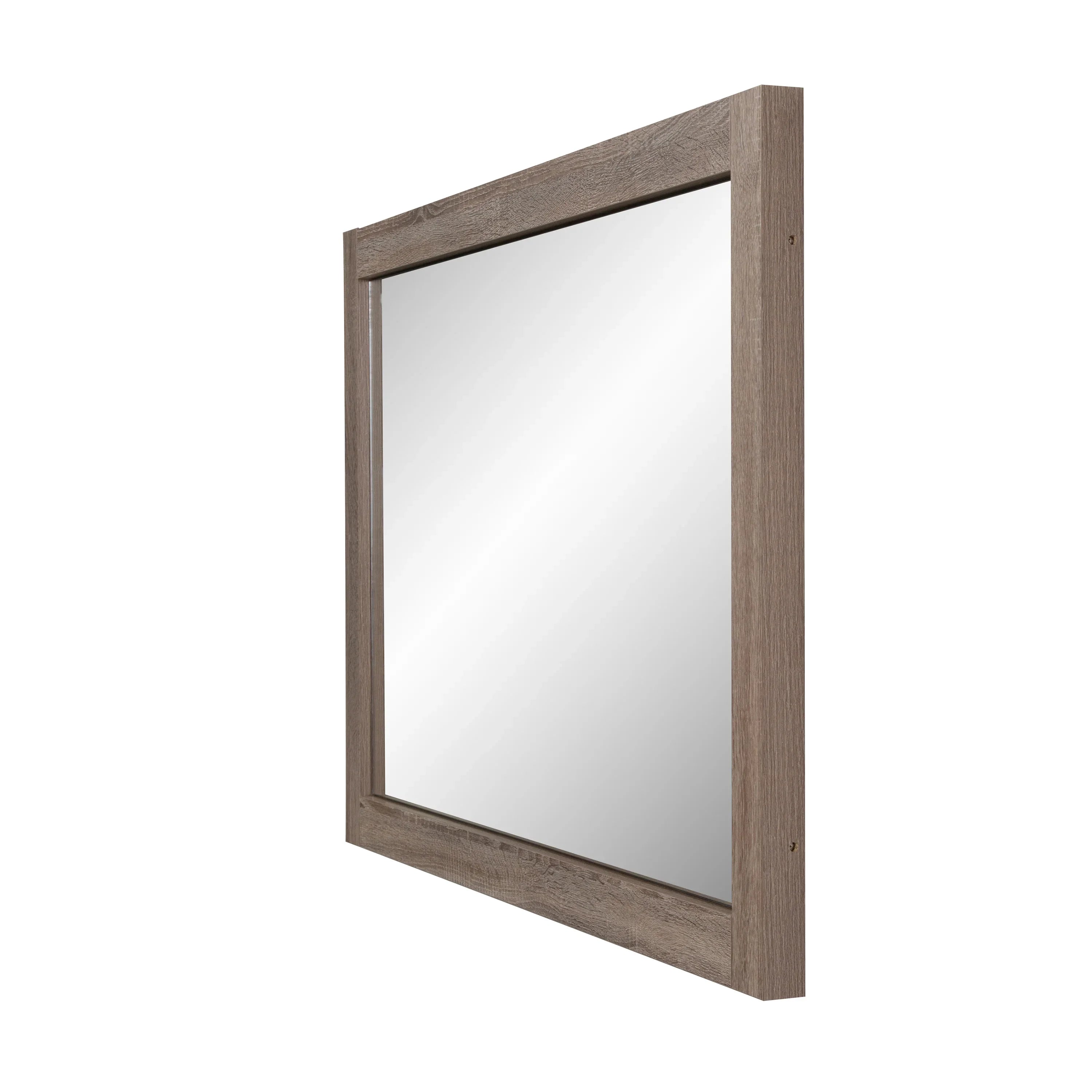 48" Rectangular Mirror with Soft Oak Frame