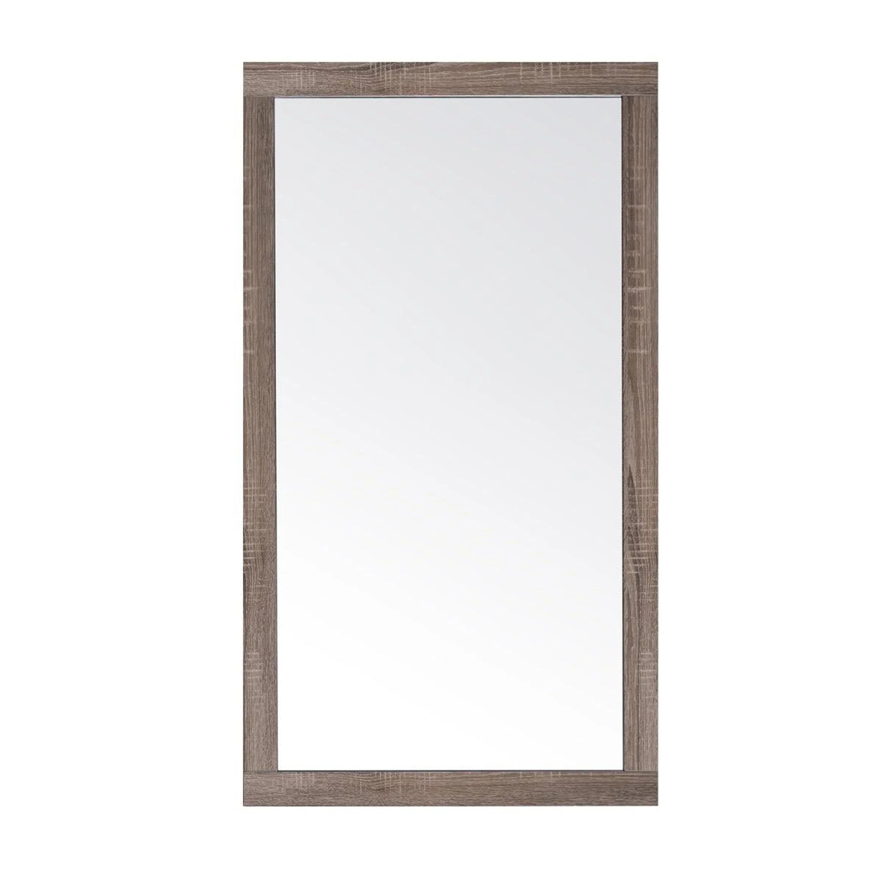 60" Rectangular Mirror with Soft Oak Frame