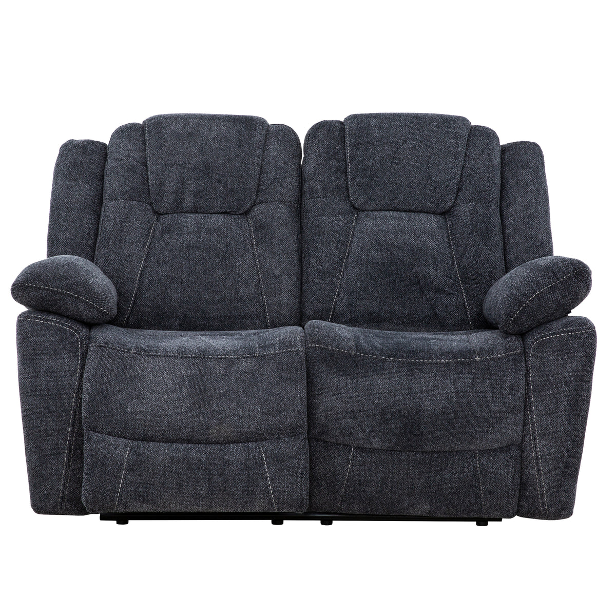 SMS Anakin 59 in. Dark Grey Fabric Reclining Loveseat-Living Room Furniture Sets-DECOROLALA