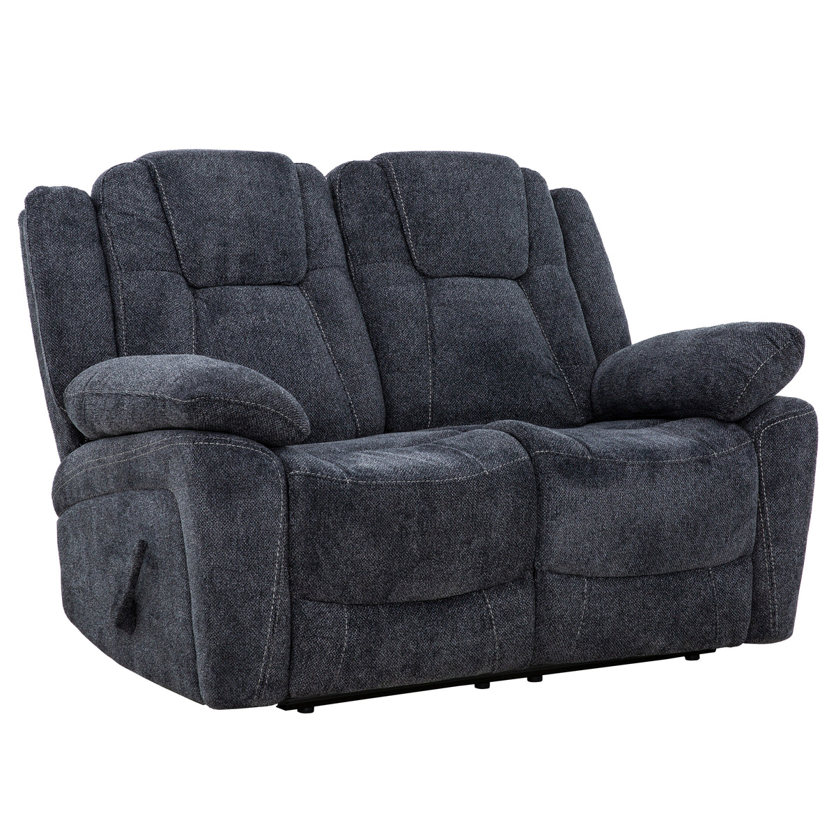 SMS Anakin 59 in. Dark Grey Fabric Reclining Loveseat-Living Room Furniture Sets-DECOROLALA