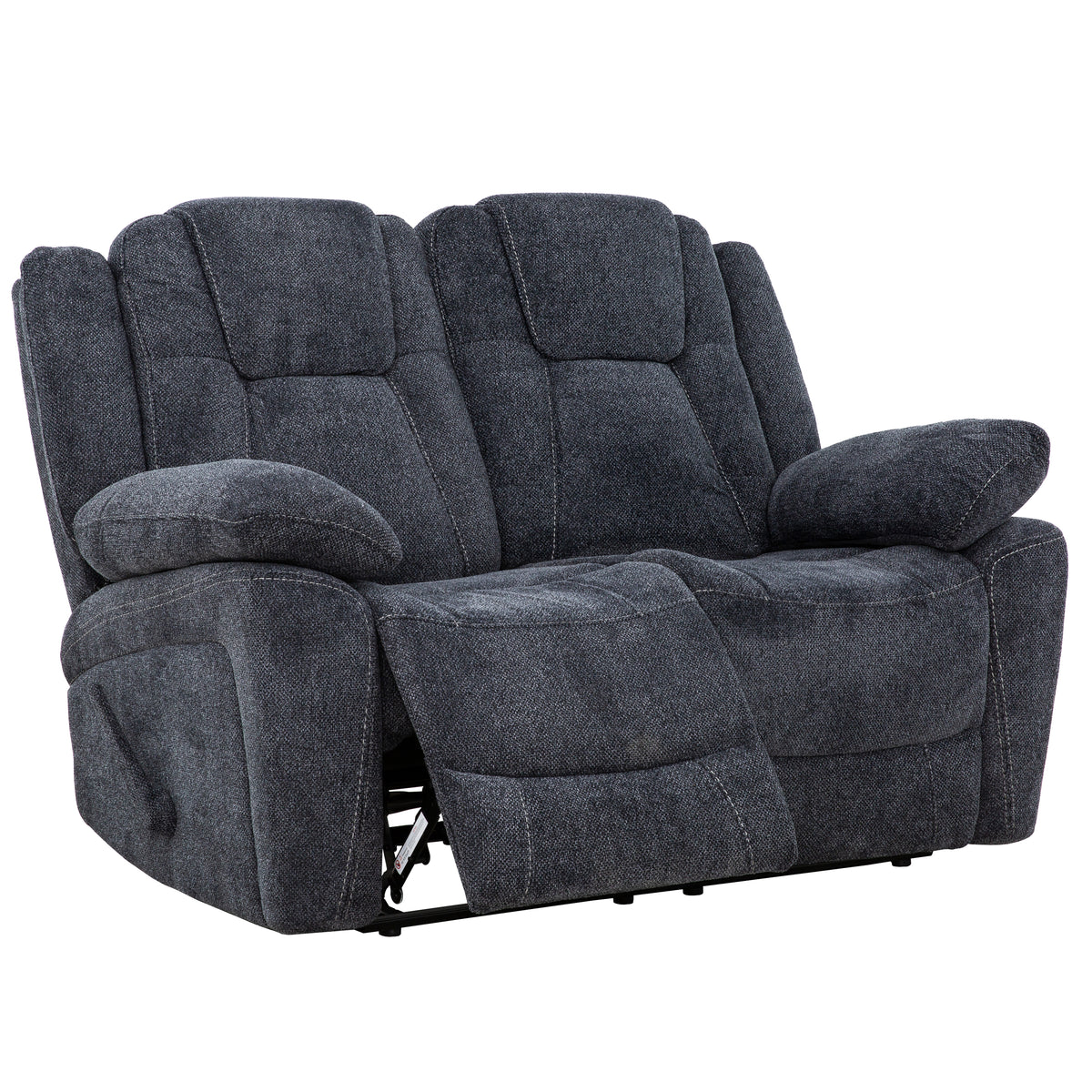 SMS Anakin 59 in. Dark Grey Fabric Reclining Loveseat-Living Room Furniture Sets-DECOROLALA