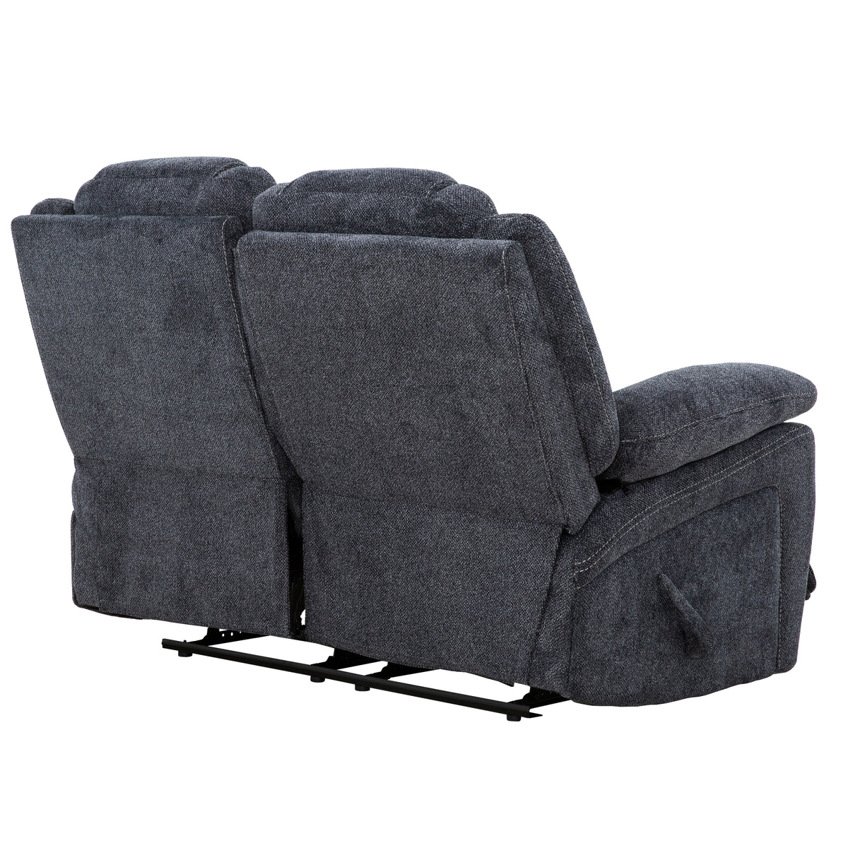 SMS Anakin 59 in. Dark Grey Fabric Reclining Loveseat-Living Room Furniture Sets-DECOROLALA