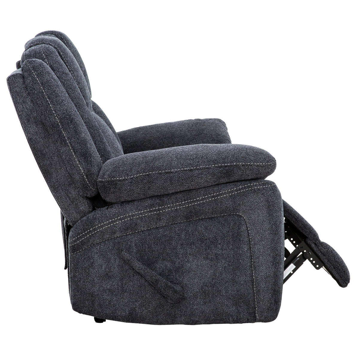 SMS Anakin 59 in. Dark Grey Fabric Reclining Loveseat-Living Room Furniture Sets-DECOROLALA