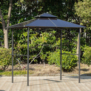 8' x 5' Hardtop Grill Gazebo - Brown Aluminum BBQ Canopy