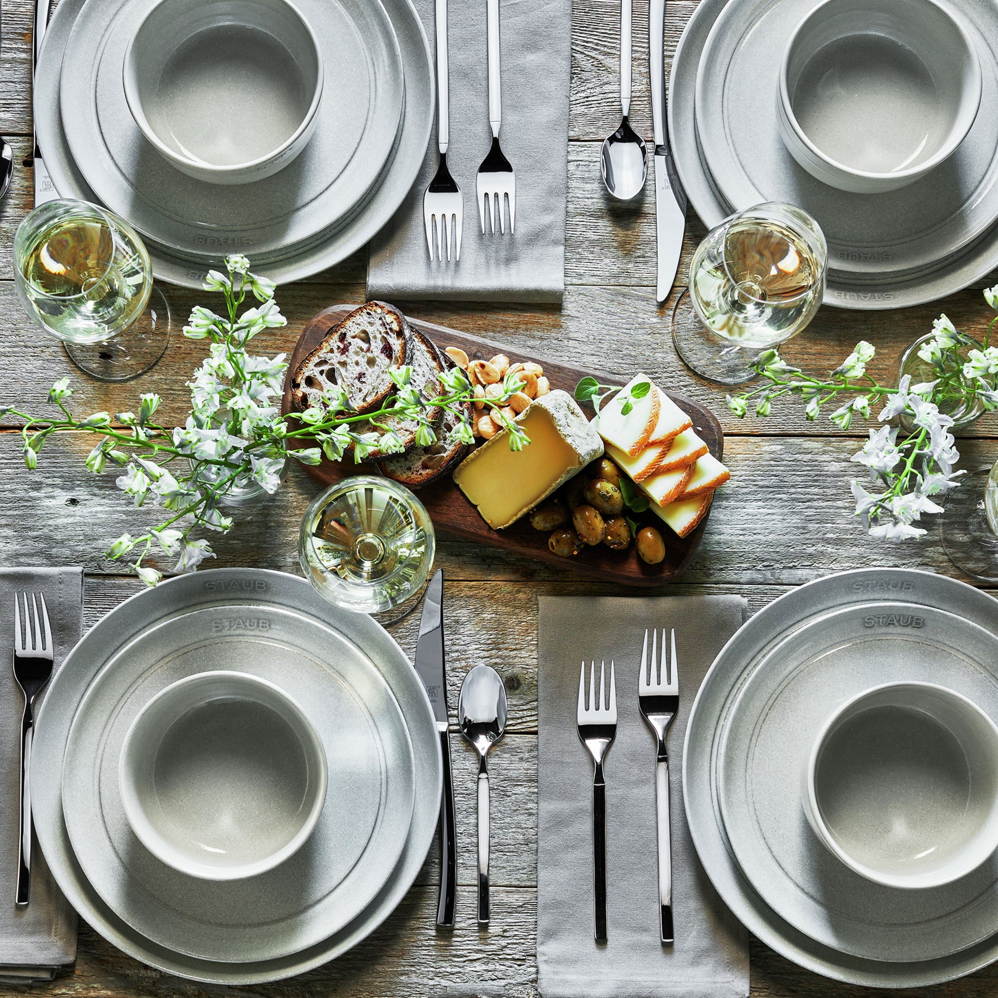STAUB 12-Piece Dinnerware Set - Stoneware-Dinnerware Set-DECOROLALA