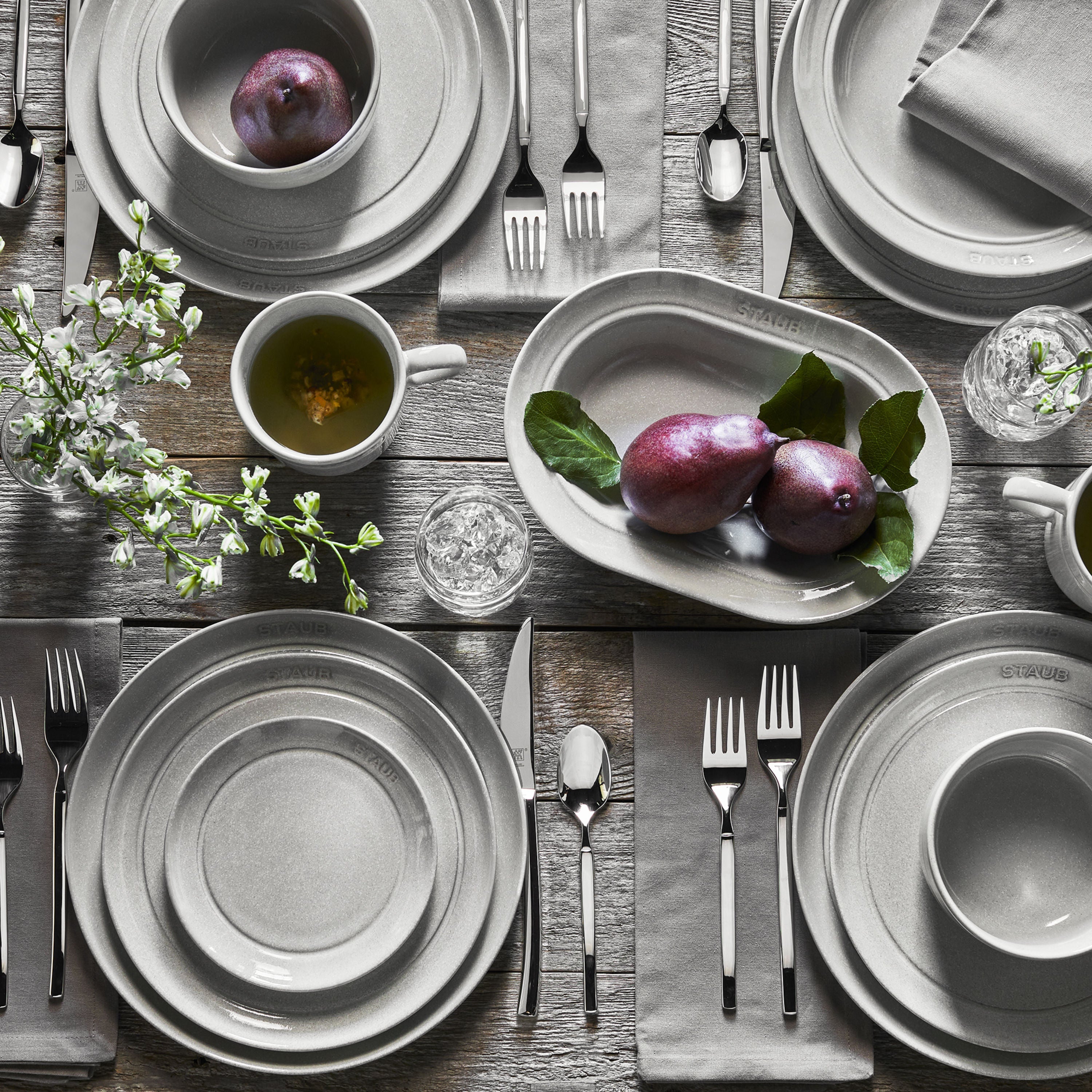 STAUB 12-Piece Dinnerware Set - Stoneware-Dinnerware Set-DECOROLALA