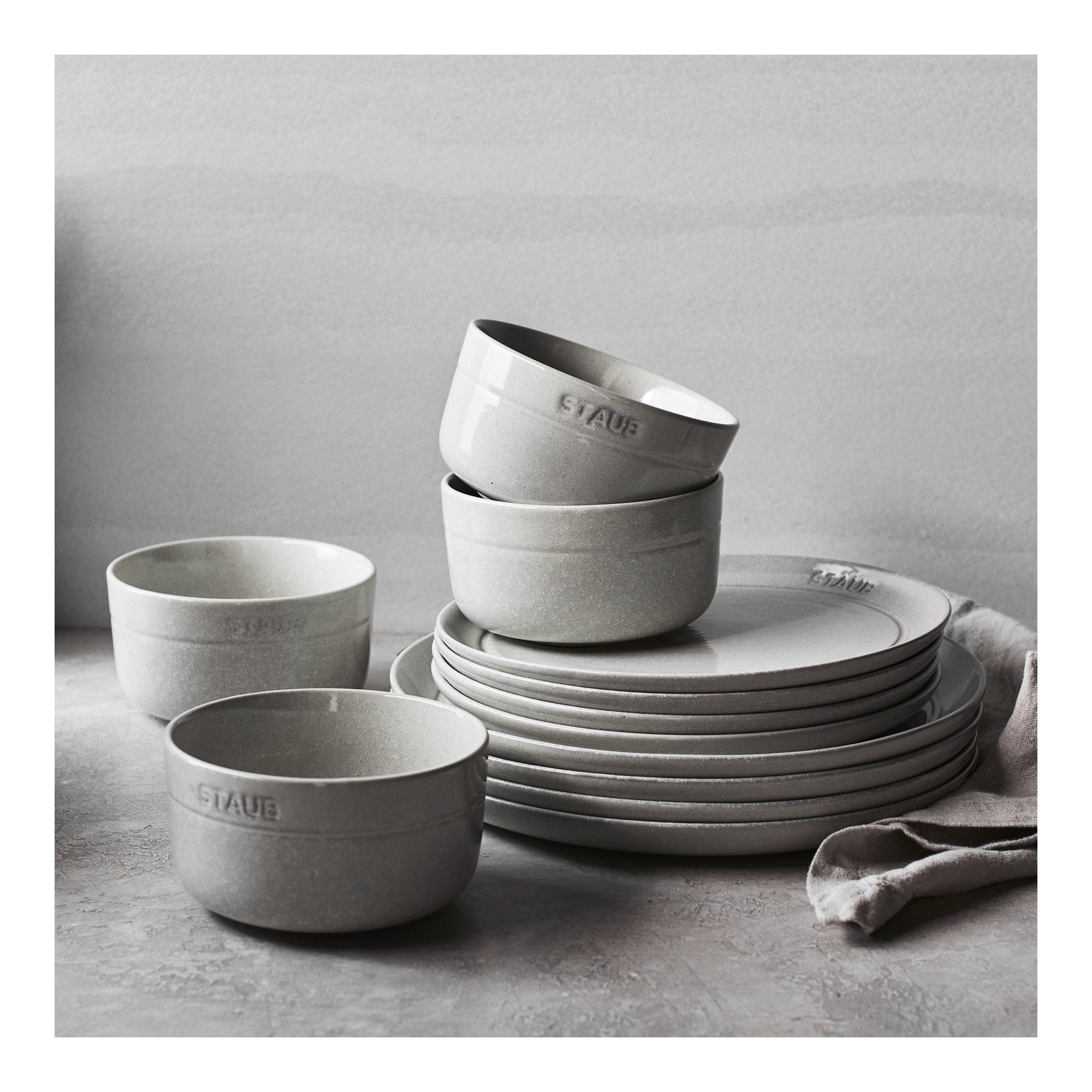 STAUB 12-Piece Dinnerware Set - Stoneware-Dinnerware Set-DECOROLALA