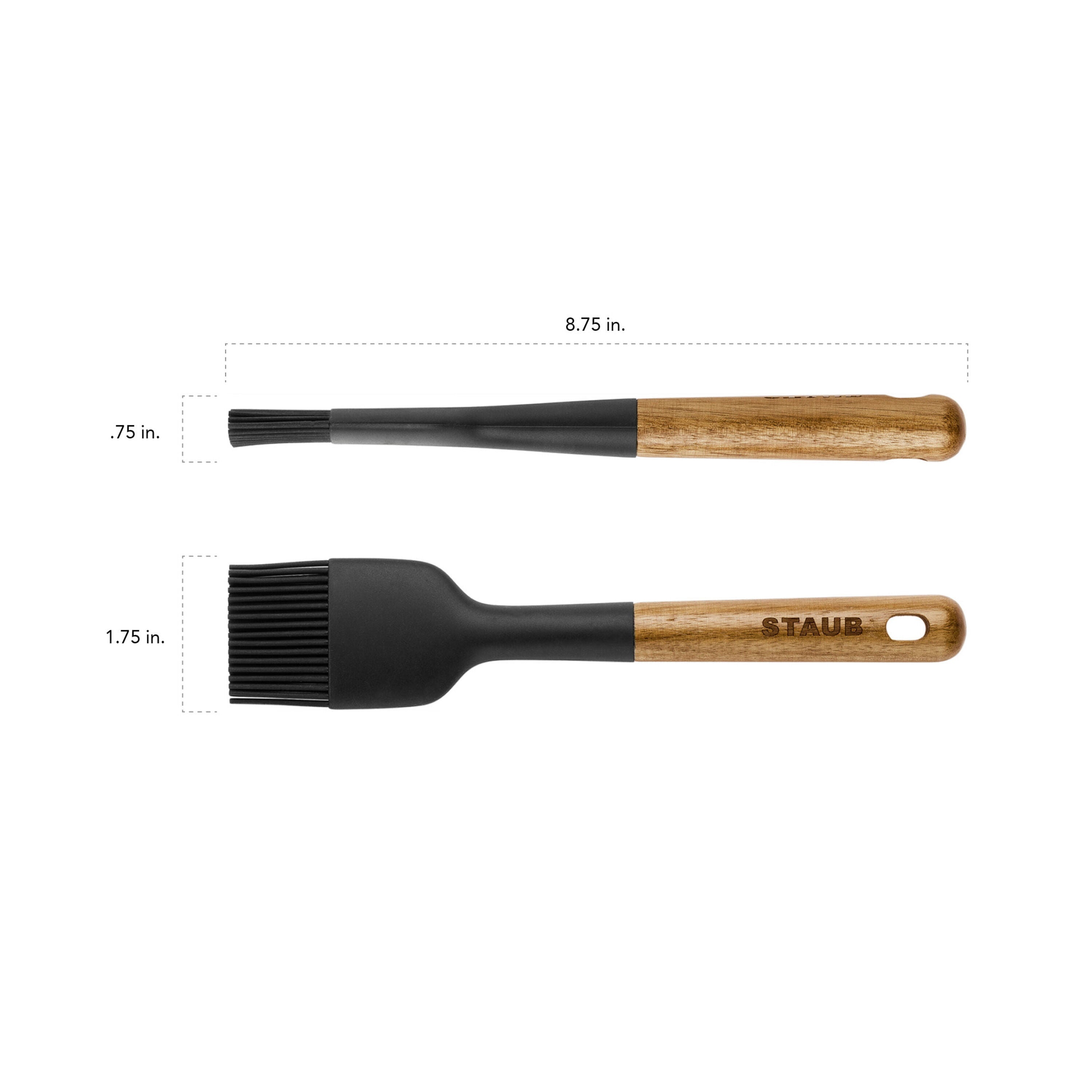 STAUB 22 cm Silicone Pastry Brush, Black-Basting Brush-DECOROLALA