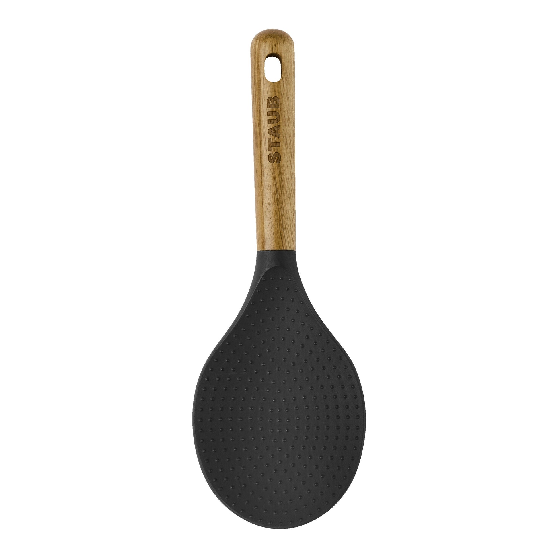 STAUB 22 cm Silicone Rice Spoon, Black-Kitchen Accessory-DECOROLALA