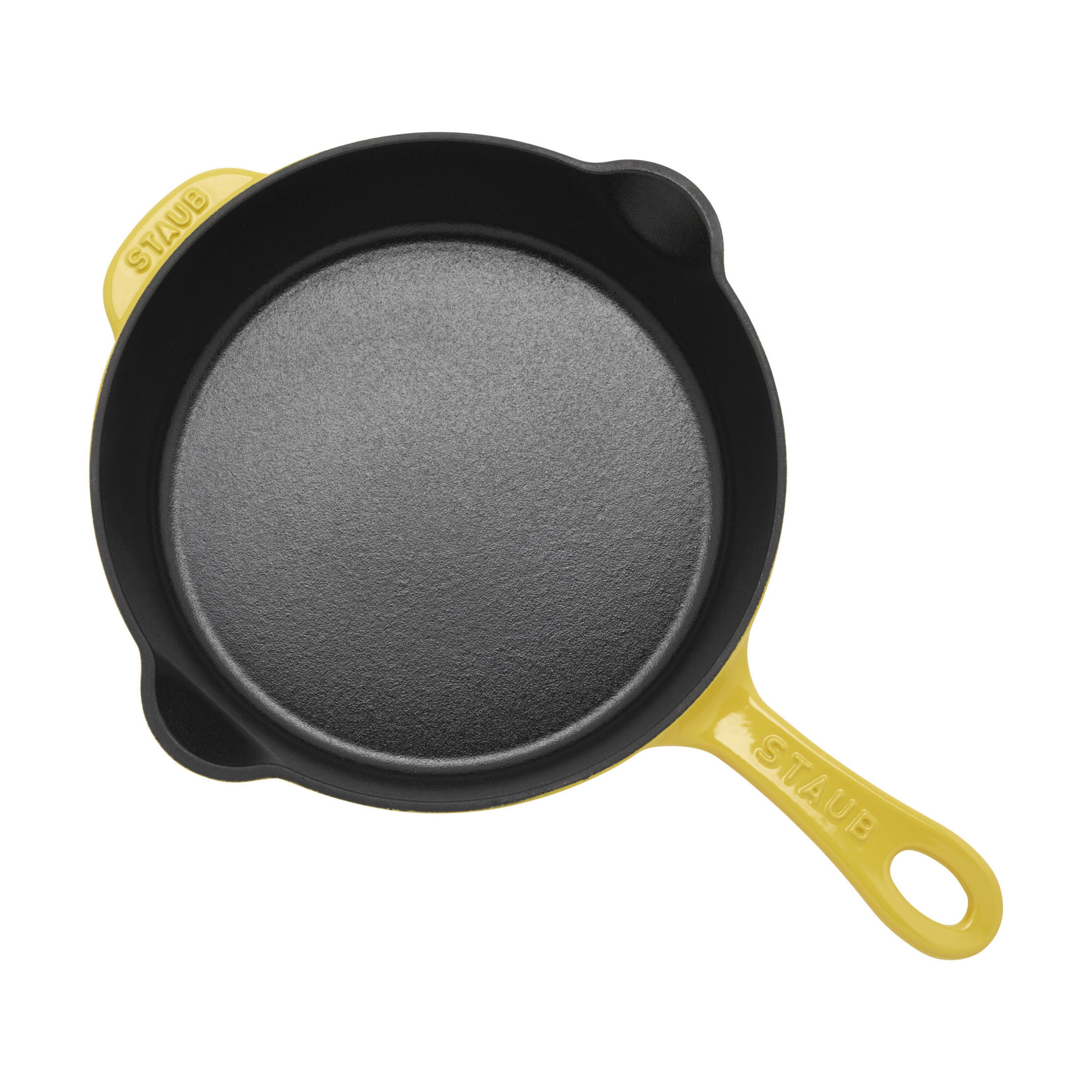 STAUB 22cm Cast Iron Deep Skillet - Citron-8.5 Inch-DECOROLALA