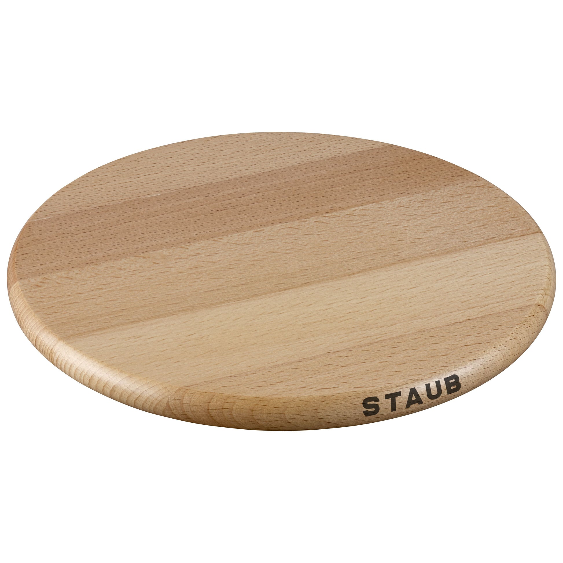STAUB 23cm Round Beech Trivet Magnetic Brown-Trivets-DECOROLALA