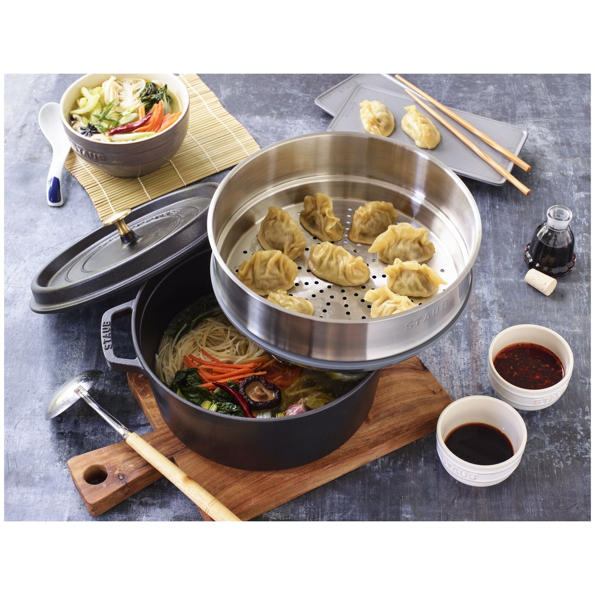 STAUB 26cm Stainless Steel Steamer Insert-Steamer Basket-DECOROLALA