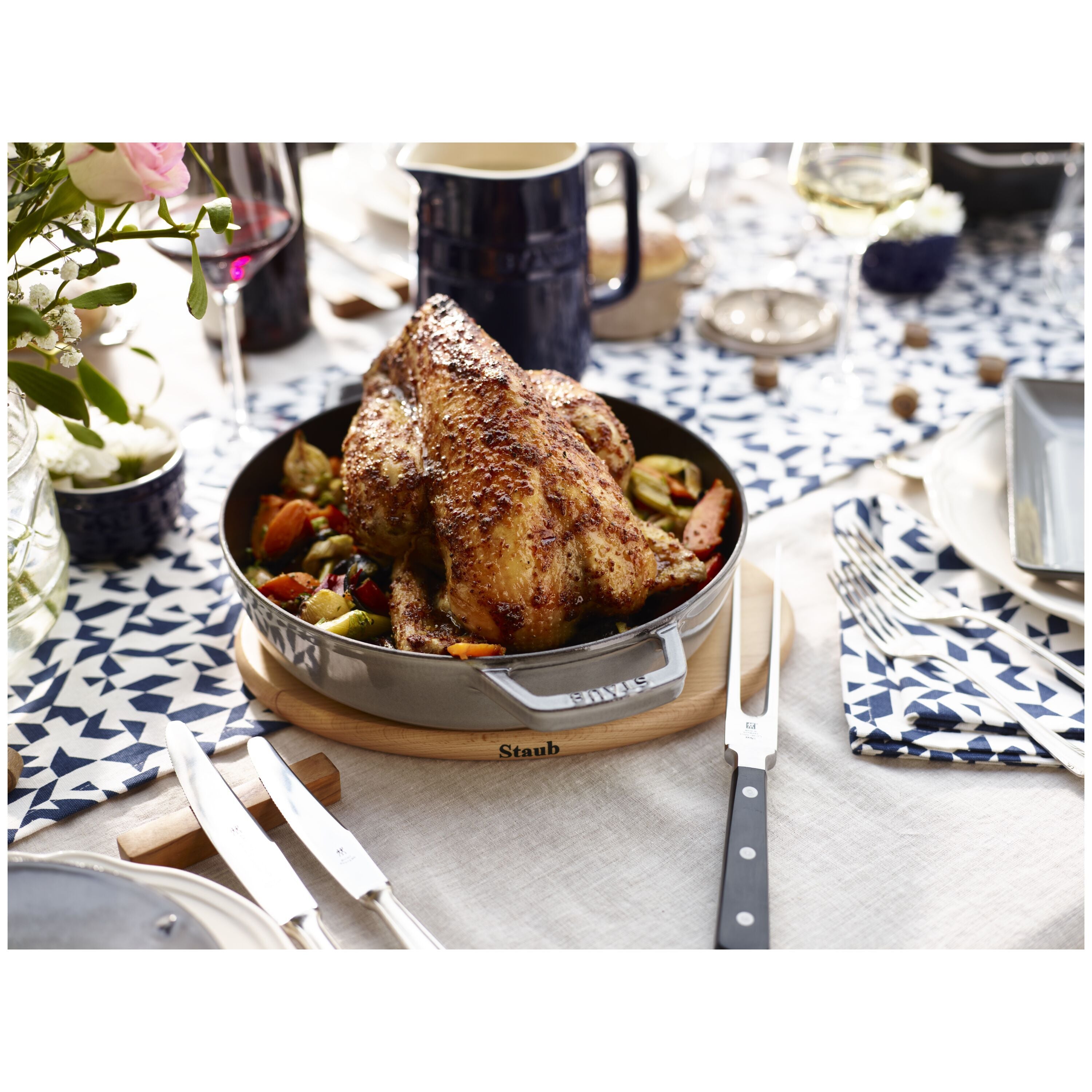 STAUB 29cm Oval Beech Trivet Magnetic Brown-Trivet-DECOROLALA