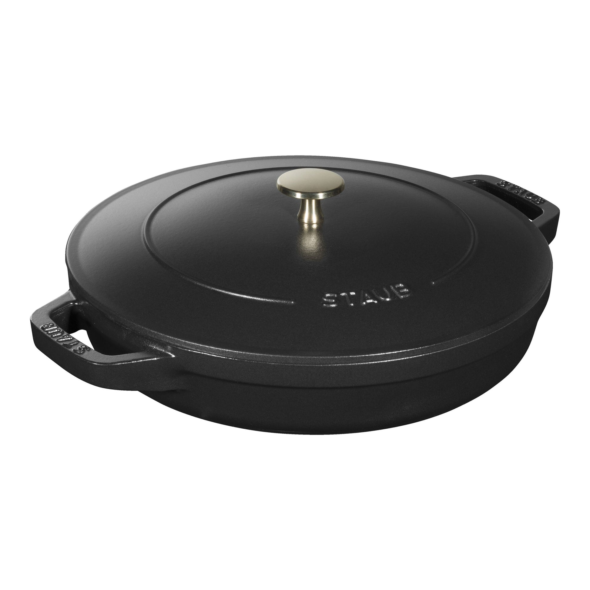 STAUB 3-Piece Stackable Cast Iron Cookware Set - Black-Stock Pot-DECOROLALA