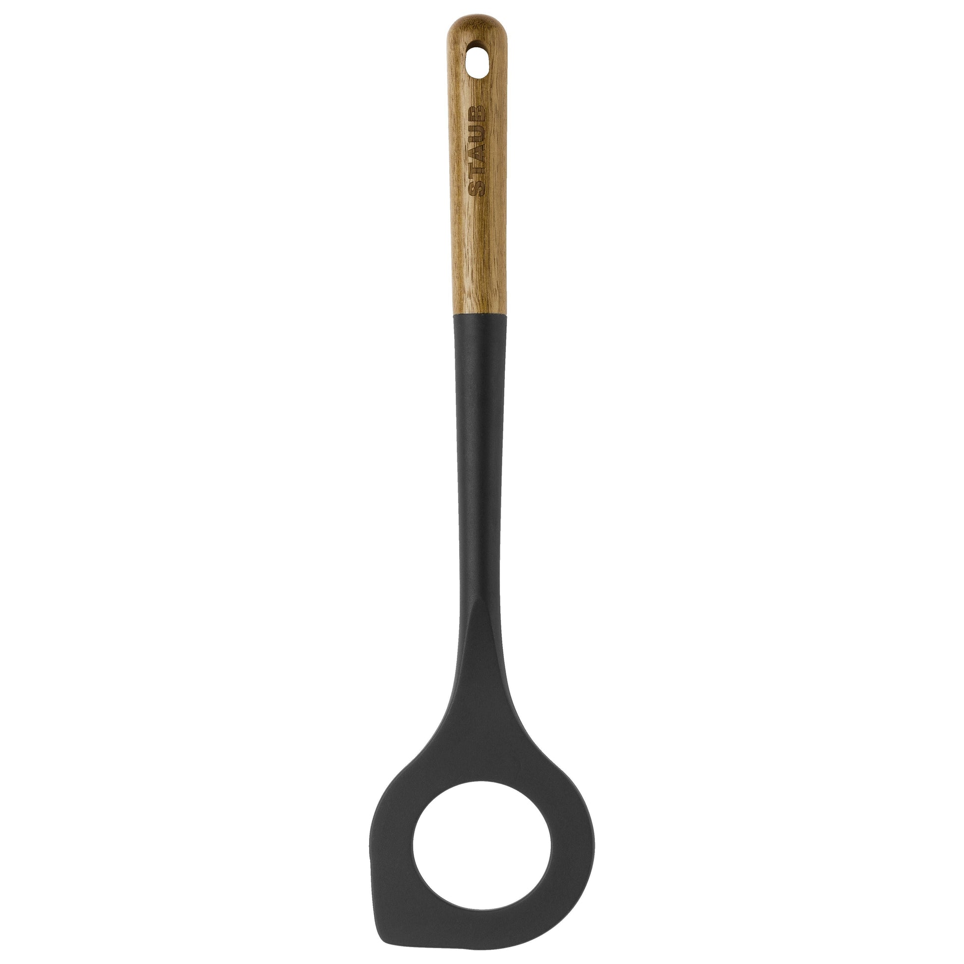 STAUB 31 cm Silicone Risotto Spoon, Black-Spoon-DECOROLALA