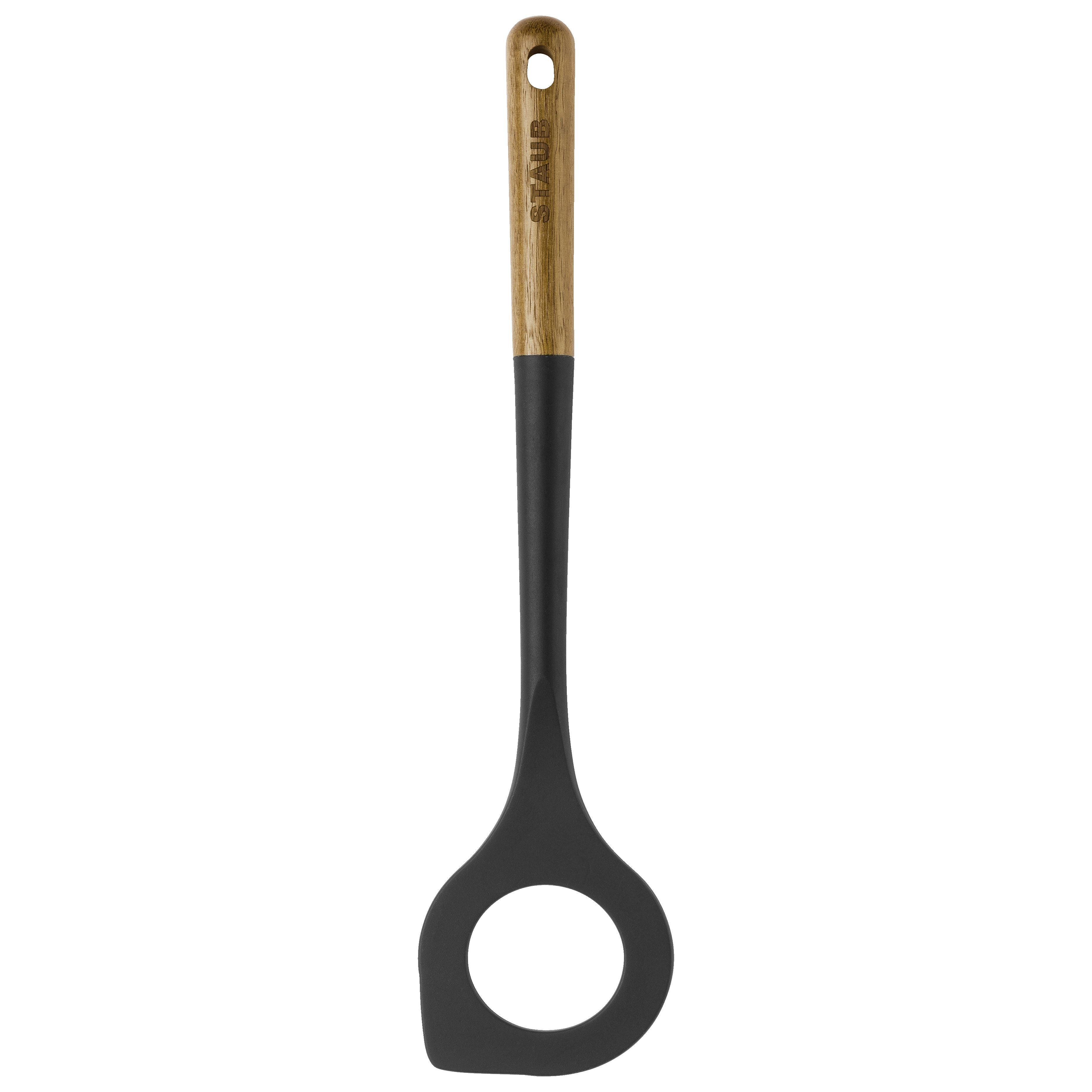 STAUB 31 cm Silicone Risotto Spoon, Black-Spoon-DECOROLALA