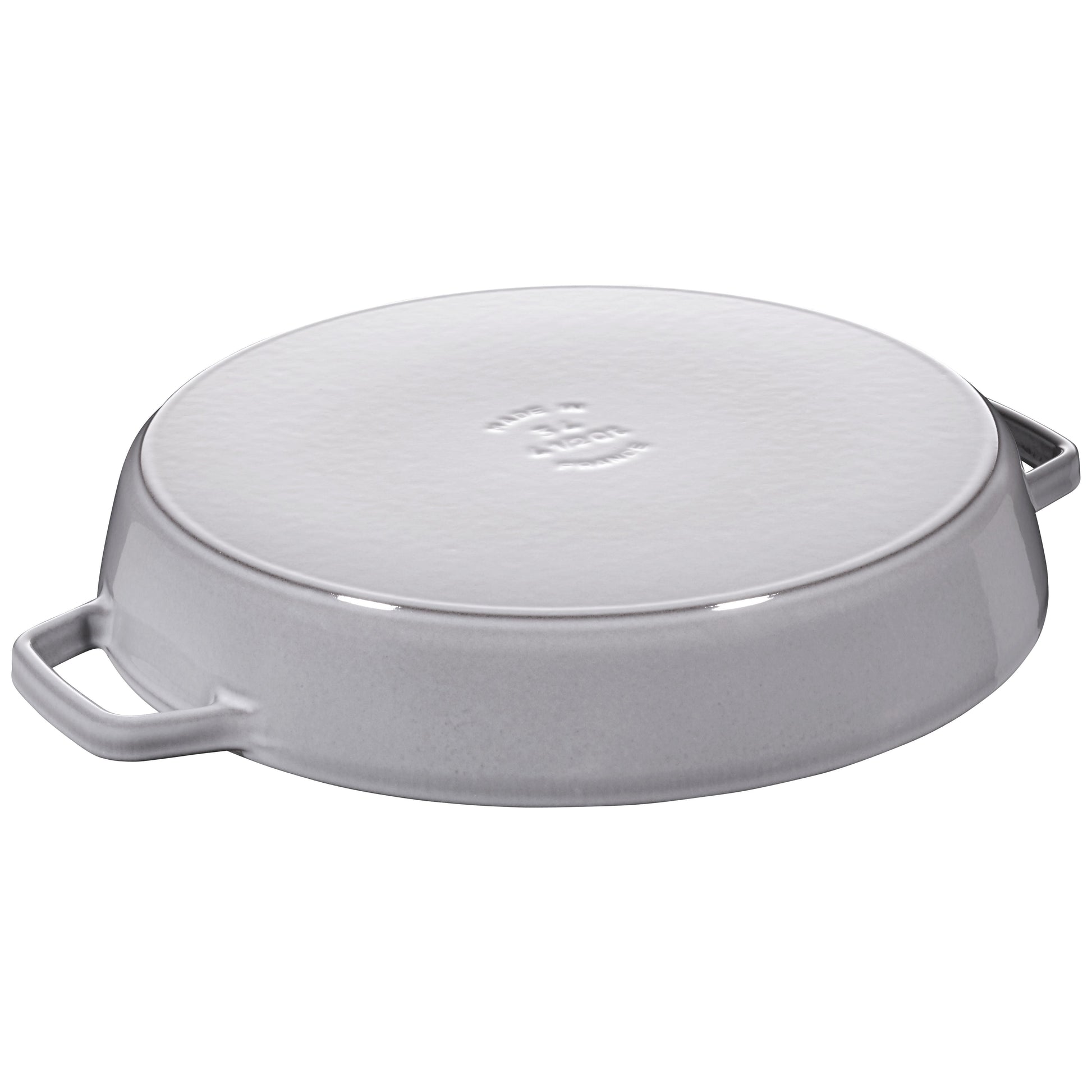 STAUB 34cm Cast Iron Skillet Double Handle Graphite-13 Inch-DECOROLALA