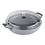 STAUB 3.5L Cast Iron Braiser - Graphite-Grey-Saucepan-DECOROLALA