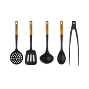 STAUB 5-Piece Silicone Kitchen Tool Set - Black-Kitchen Appliance Accessorie-DECOROLALA