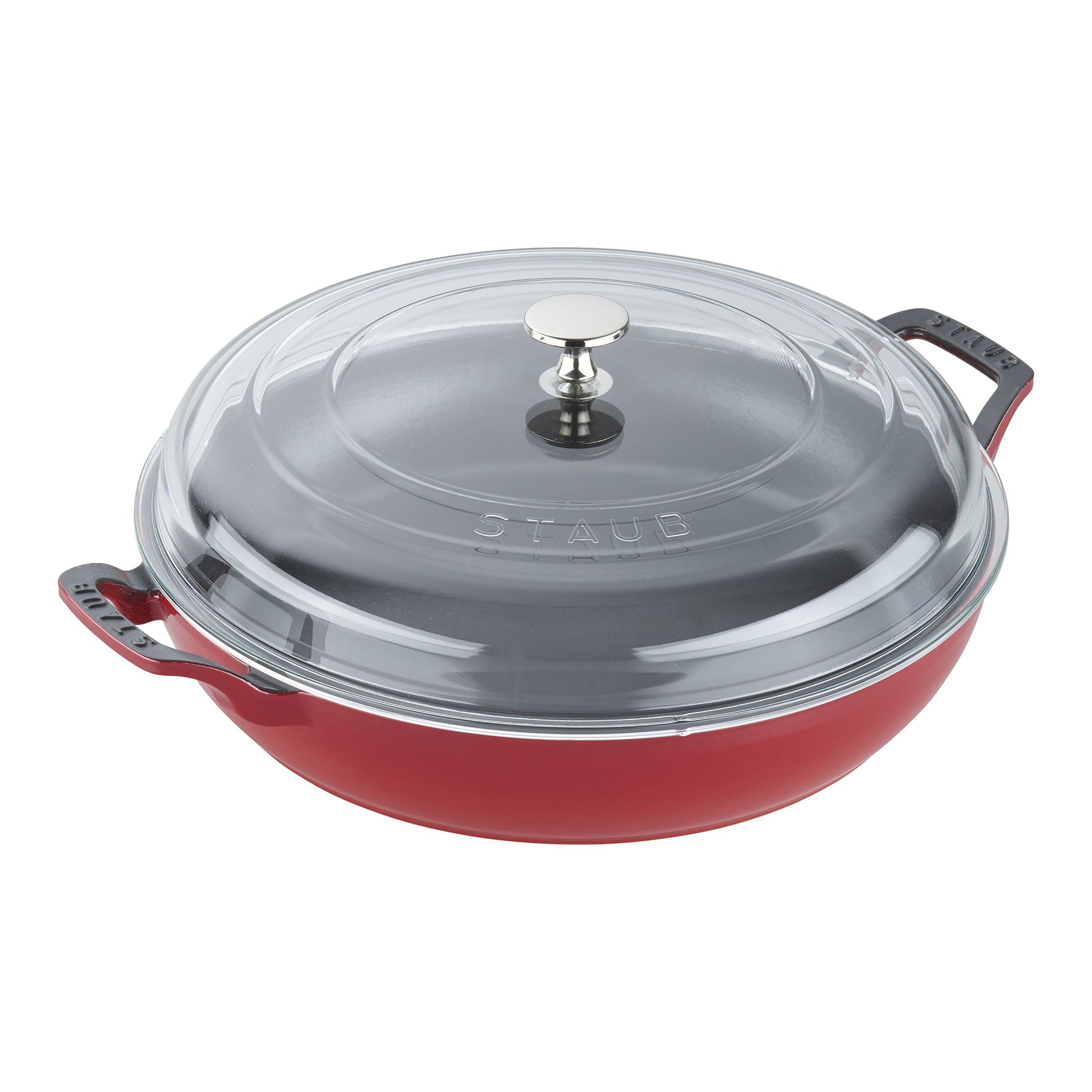 STAUB Braiser 3.5L Cast Iron Round - Cherry-DECOROLALA