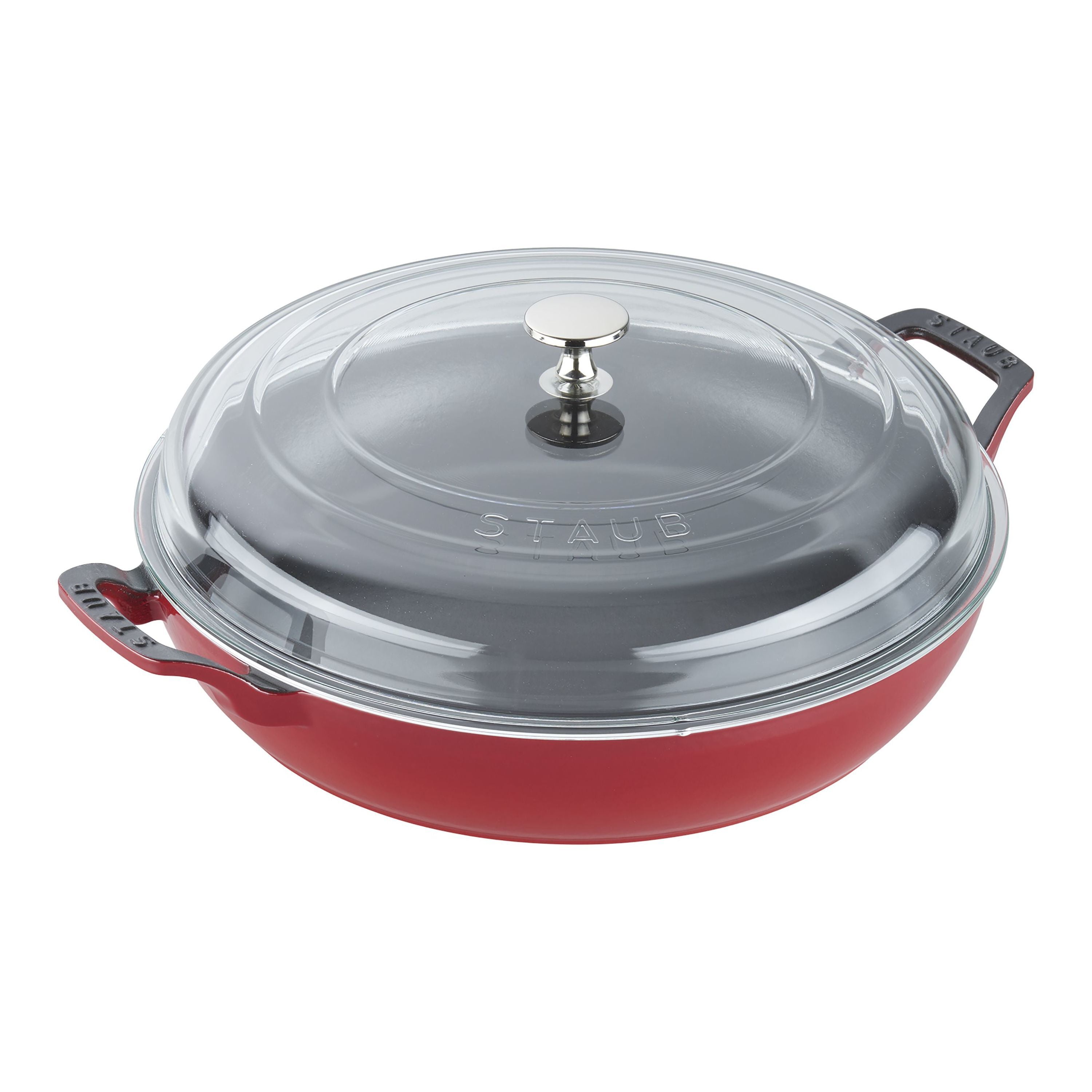 STAUB Braiser 3.5L Cast Iron Round - Cherry-DECOROLALA