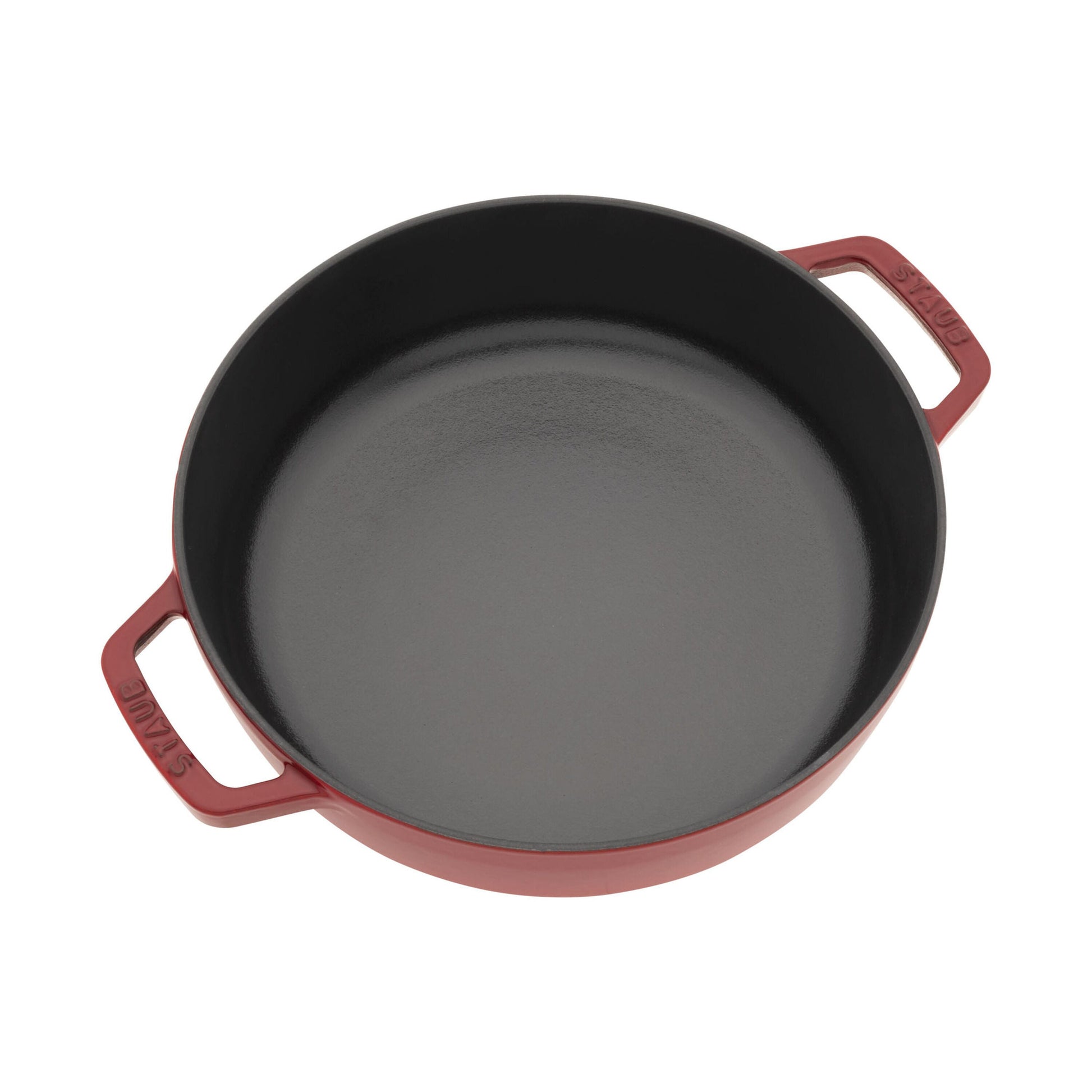 STAUB Braisers 2.5 L Cast Iron Round Saute Pan Chistera, Bordeaux-n/a-DECOROLALA
