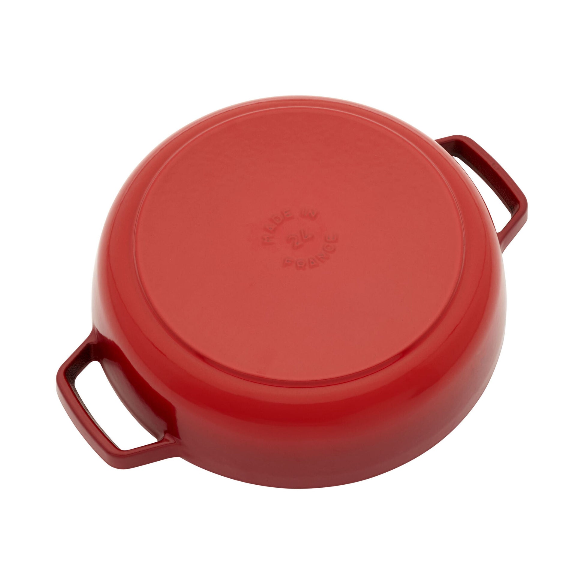 STAUB Braisers 2.5 L Cast Iron Round Saute Pan Chistera, Bordeaux-n/a-DECOROLALA