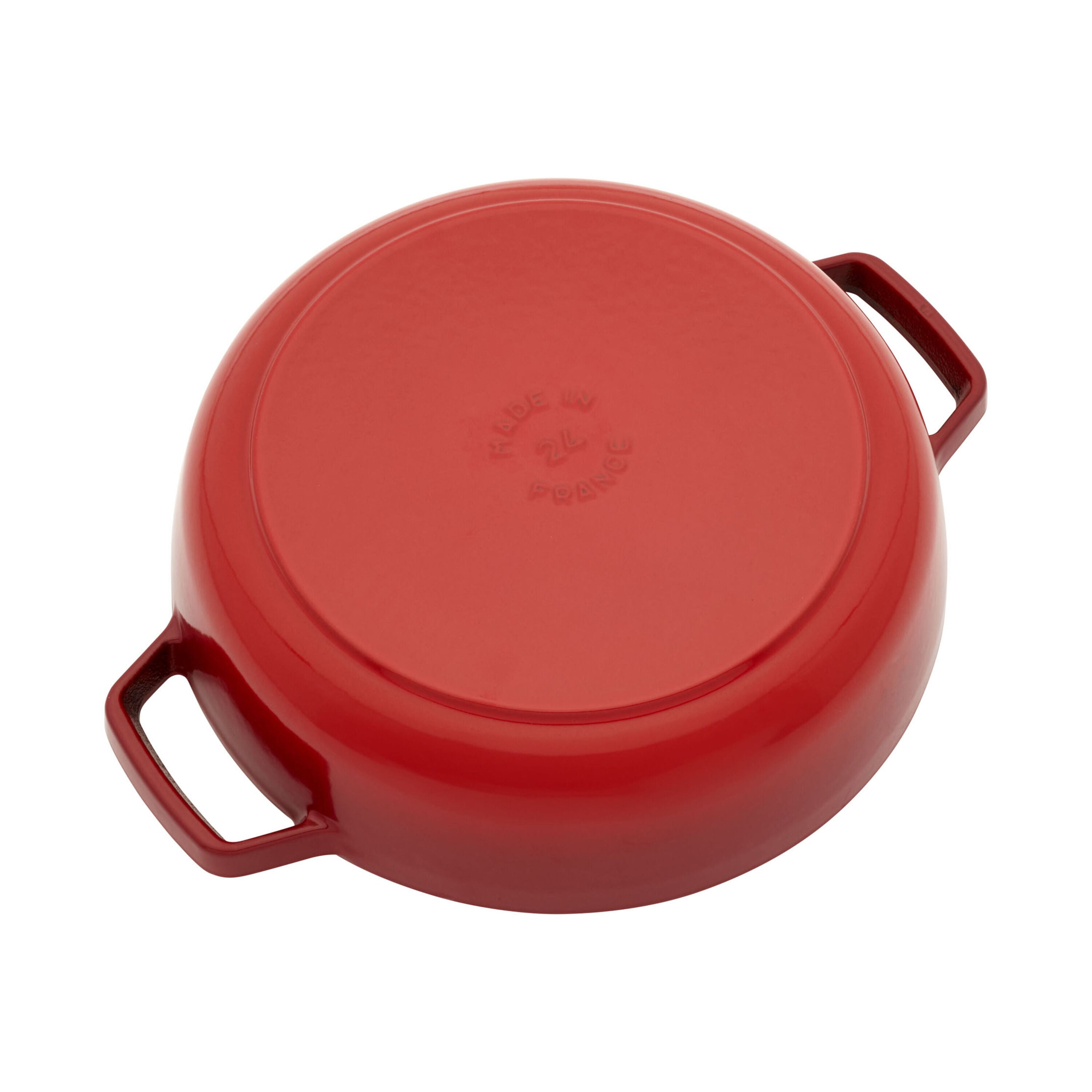 STAUB Braisers 2.5 L Cast Iron Round Saute Pan Chistera, Bordeaux-n/a-DECOROLALA