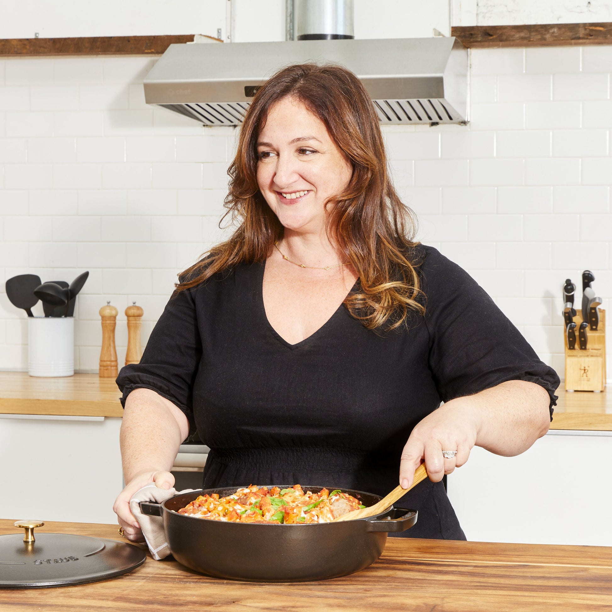 STAUB Braisers 3.7 L Cast Iron Round Saute Pan Chistera, Black-Saucepan-DECOROLALA